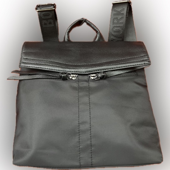 $398 Botkier New York Trigger Black Bag Mini Backpack Black Nylon NWOT main image 8